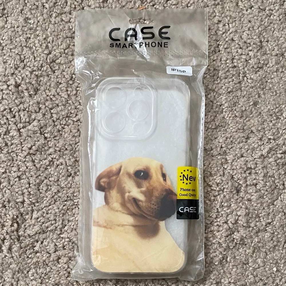 Clear Dog Print Phone Case